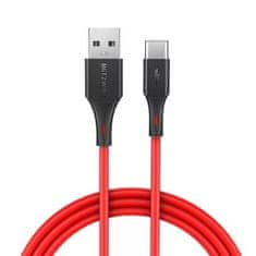 Blitzwolf BW-TC15 kabel USB / USB-C 3A 1.8m, červený