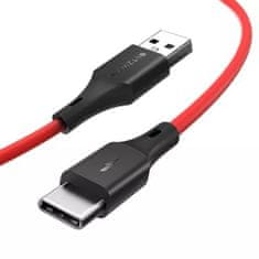 BW-TC15 kabel USB / USB-C 3A 1.8m, červený