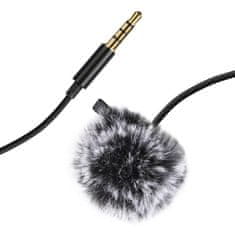 Puluz PU424 Lavalier mikrofon s klipem 3.5mm mini jack, 1.5m, černý