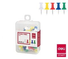 Deli stationery Připínáčky box 35ks barevné DELI E0021