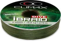 Climax Potápivá šňůra iBraid DIVE olivová 135m 0,08mm 3,2kg