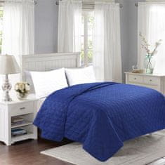 Bavlissimo Přehoz na postel prošívaný jednobarevný modrá 200 x 240 cm
