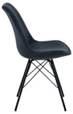 Design Scandinavia Jídelní židle Eris (SET 2ks), manšestr, antracitová