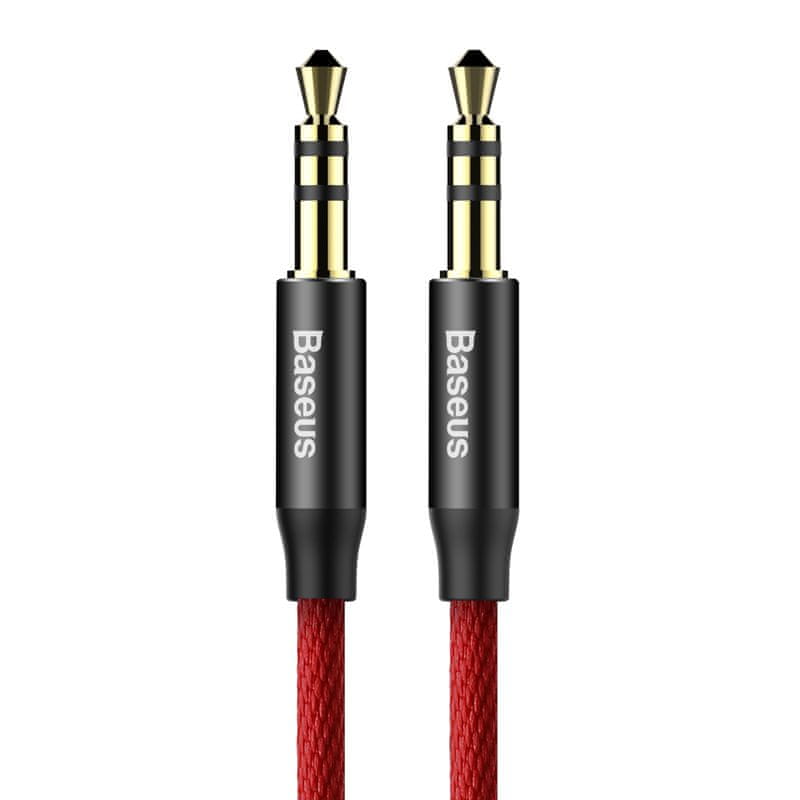 BASEUS Yiven Series audio kabel 3,5 mm jack 1,5 m CAM30-C91, červená-černá