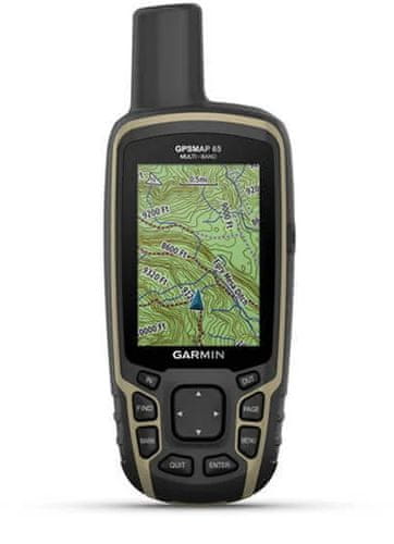 Turistická GPS navigace do terénu Garmin GPSmap 65 EUROPE, topografická mapa Evropy, GPS, Glonass, GALILEO, QZSS, IRNSS voděodolná, na kolo, na vodu, kompas Garmin Explore