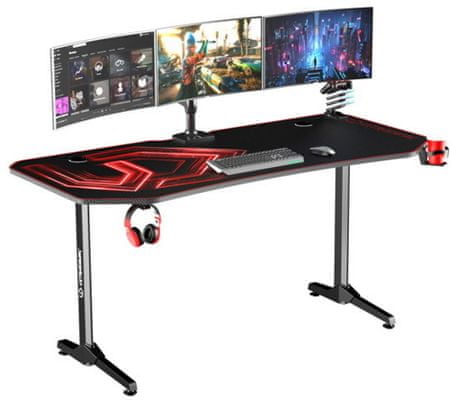 Stôl Arozzi Arena Gaming Desk, čierna / červená (ARENA-RED) nastaviteľná výška