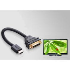 Ugreen adaptér DVI 24+5 pin - HDMI F/M 22cm, černý