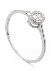 MOISS Luxusní stříbrný prsten s čirými zirkony R00020 (Obvod 52 mm)