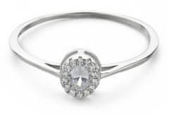 MOISS Luxusní stříbrný prsten s čirými zirkony R00020 (Obvod 52 mm)