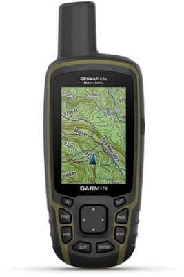 Turistická GPS navigace do terénu Garmin GPSmap 65s EUROPE, topografická mapa Evropy, GPS, Glonass, GALILEO, QZSS, IRNSS voděodolná, na kolo, na vodu, kompas Garmin Explore barometr výškoměr tříosý elektronický kompas kvalitní navigace outdoor navigace výčeúčelová GPS navigace slot na pamětové karty microSD baterie AA IPX7 odolná navigace barevný displej