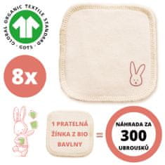 Babybio hygienické žínky z BIO bavlny (8 ks) doplňovací sada