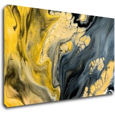 Impresi Obraz Abstraktní žluto šedý - 50 x 30 cm