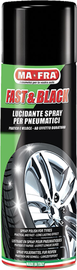 MA-FRA FAST & BLACK 500 ml leští a chrání pneu - sprej