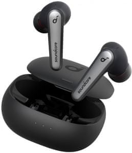 krásná bezdrátová sluchátka soundcore anker liberty air 2 pro Bluetooth 6 mikrofonů čisté handsfree hovory anc potlačení okolních hluků dotykové ovládání qi nabíjení pouzdra purenote zvuk 11mm převodníky