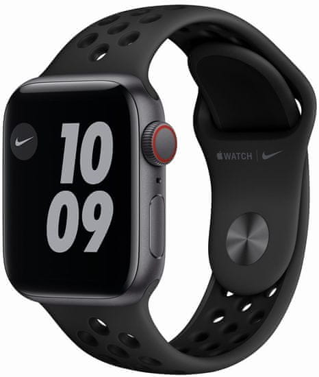 Apple Watch Nike SE Cellular, 40mm Space Gray Aluminium Case with Anthracite/Black Nike Sport Band