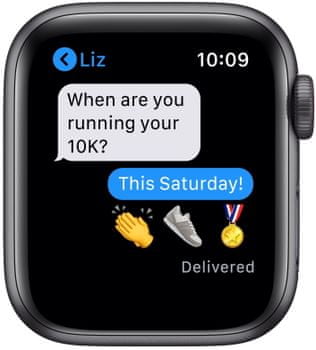Chytré hodinky Apple Watch Nike SE (MYYF2HC/A pro běhání EKG sledování tepu srdeční činnost monitorování aktivity notifikace online platby Apple Pay tréninkové programy přehrávání hudby notifikace volání eSIM komunikace bez přítomnosti telefonu