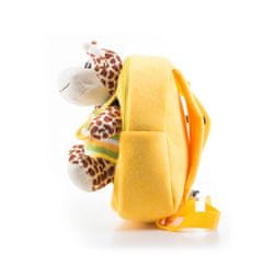 Greatstore G21 batoh s plyšovou žirafou, žlutý