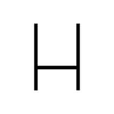 Artemide Artemide Alphabet of Light - velké písmeno H 1201H00A