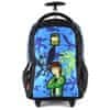 Ben 10 Školní batoh trolley , černý s modrým motivem Alien Force