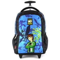 Ben 10 Školní batoh trolley , černý s modrým motivem Alien Force