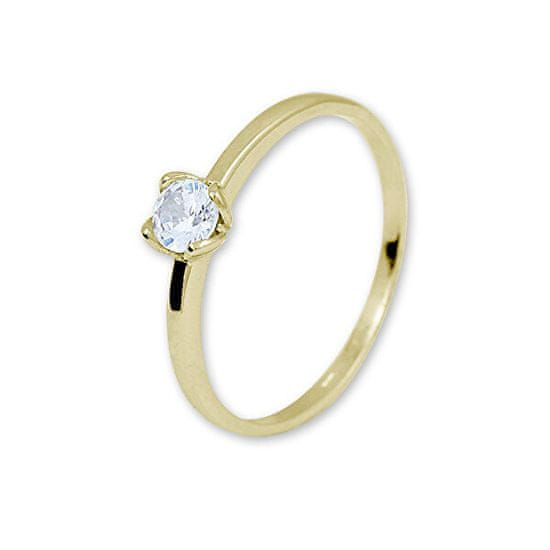 Brilio Zásnubní prsten ze žlutého zlata se zirkonem 226 001 01077