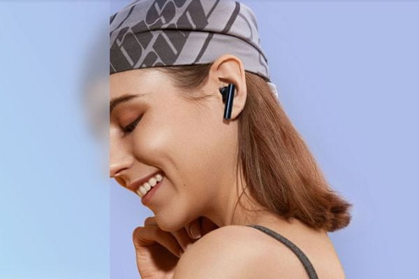  krásná anc sluchátka realme Buds Air 2 stylový design jako drahokamy s velkým leskem Bluetooth anc potlačení šumů výdrž až 25 h nabíjecí box odolná vodě a potu 