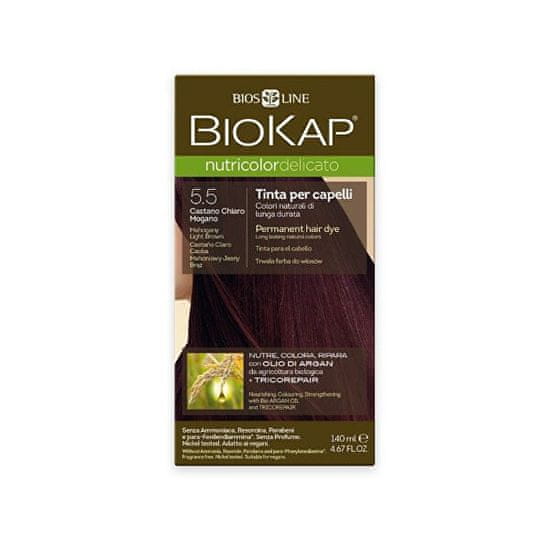 BioKap NUTRICOLOR DELICATO - Barva na vlasy - 5.50 Hnědá - světlý mahagon 140 ml