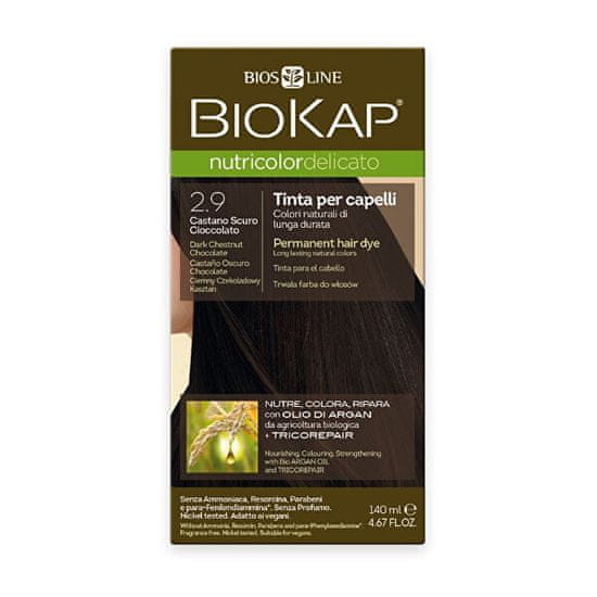 BioKap NUTRICOLOR DELICATO - Barva na vlasy - 2.90 Kaštanovo čokoládová tmavá 140 ml