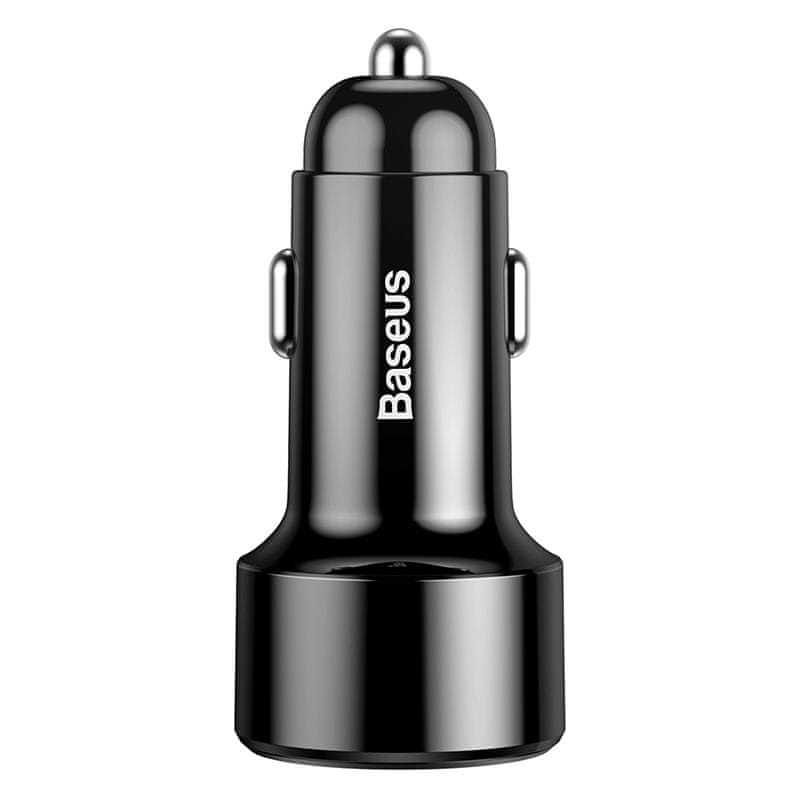 Levně BASEUS Magic Series PPS Digital Display duální adaptér do automobilu USB-A QC + USB-C PD 45W CCMLC20C-01, černá