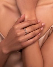 Brilio Silver Okouzlující stříbrný prsten se zirkony GR043W (Obvod 52 mm)