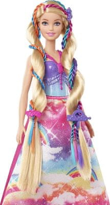 Barbie Princezna s barevnými vlasy