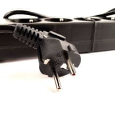 Prodlužovací kabel 6-zásuvkový bez vypínače černý 1,5M