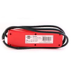 Prodlužovací kabel ECOLOR 3 zásuvky černá/červená 1,5M