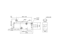 Tracon Electric Mikrospínač s pákou a kladkou 28mm Balení: 2 ks