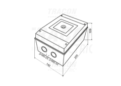 Tracon Electric Krabice k vačkovým spínačem - velikost 3 200x140x109mm
