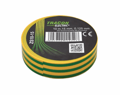 Páska izolační zeleno-žlutá 10mx15mm 10 ks