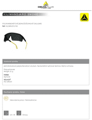 Delta Plus Pracovní brýle KILIMANDJARO SMOKE UNI 2 ks