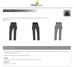 Pracovní kalhoty MACH2 CORPORATE šedá 3XL