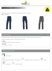 Pracovní kalhoty PANOSTRPA šedé 3XL