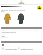 Delta Plus Nepromokavý plášť do deště MA305 žlutý XL