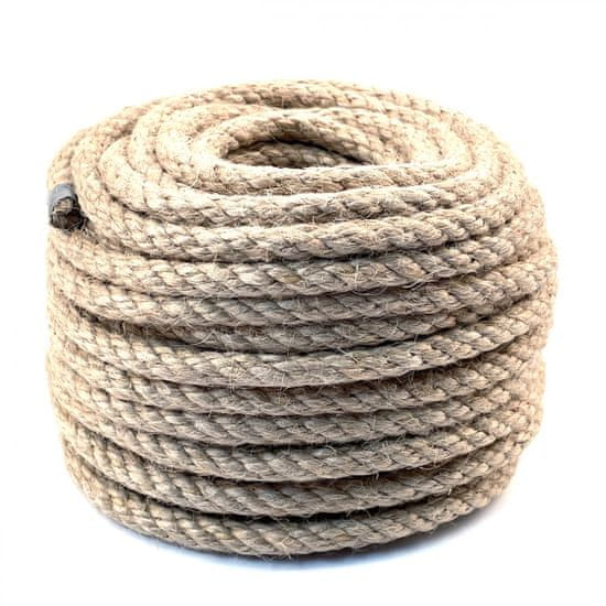 Jutové lano stáčené 20m 16 mm