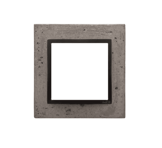 Kontakt-Simon S.A. Rámeček 1 - násobný betonový - tmavý beton/antracit 96x92x10mm