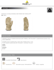 Zateplené pracovní rukavice FBF50 10