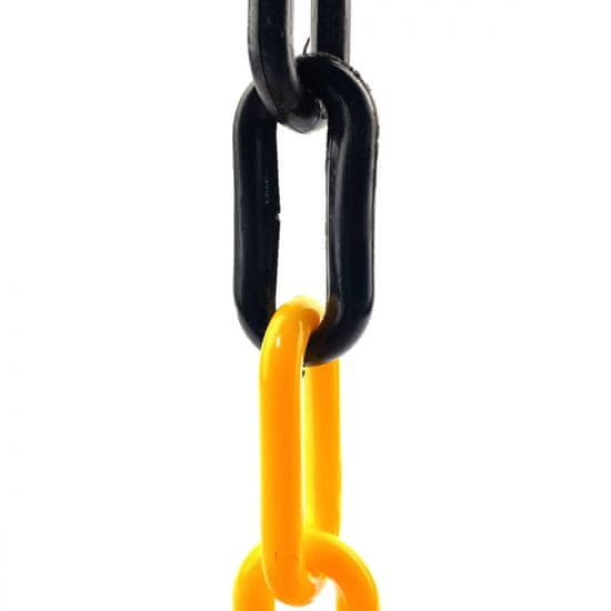 Plastový řetěz černo/žlutý 8 mm 25 ks