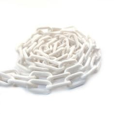 Plastový řetěz bílý 6 mm 30 ks