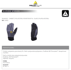 Zateplené pracovní rukavice BOROK VV903 07