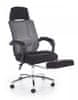Kancelářská židle s podnožkou FREEMAN - černá/šedá