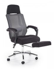 ATAN Kancelářská židle s podnožkou FREEMAN - černá/šedá