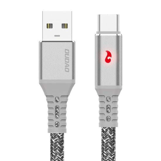 DUDAO L7X kabel USB / Lightning 3A 1m, šedý