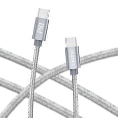 DUDAO L5ProC kabel USB-C / USB-C PD QC 3.0 5A 45W 1m, šedý